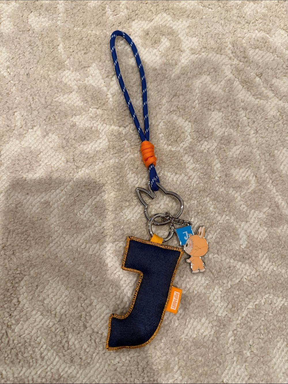 Authentic Labubu 'J' Letter Keychain